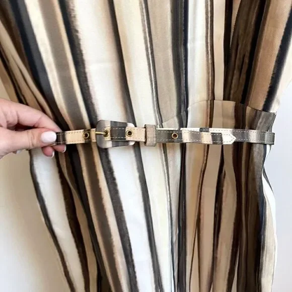 Oscar De La Rente Size 6 Sleeveless Mini Dress Belted Geometric - Picture 5 of 9